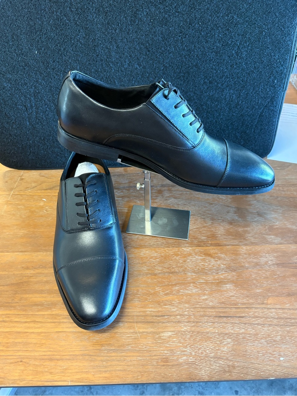 ALDO Men’s Black Cap Toe Oxford Dress Shoes Size 13 Formal Lace Up